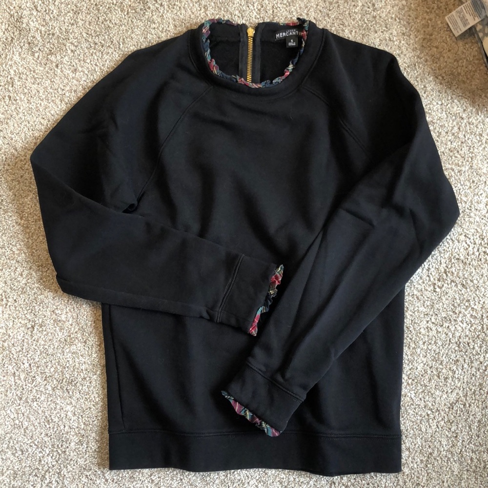 Jcrew factory sweatshirt with ruffle trim